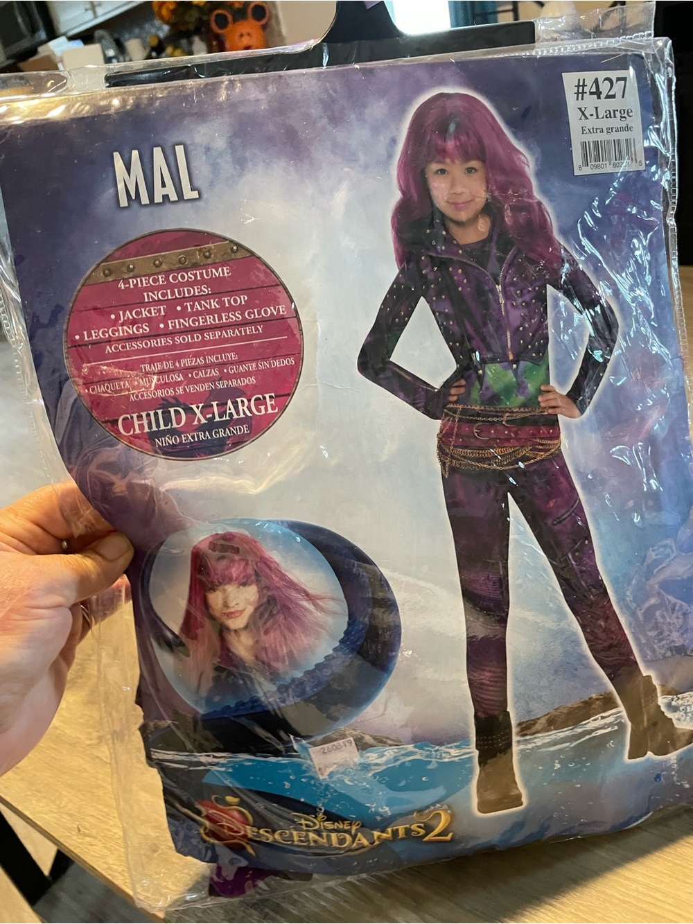Disney’s Descendants 2 Mal Childs XL 3
Piece Costume Halloween NO GLOVE